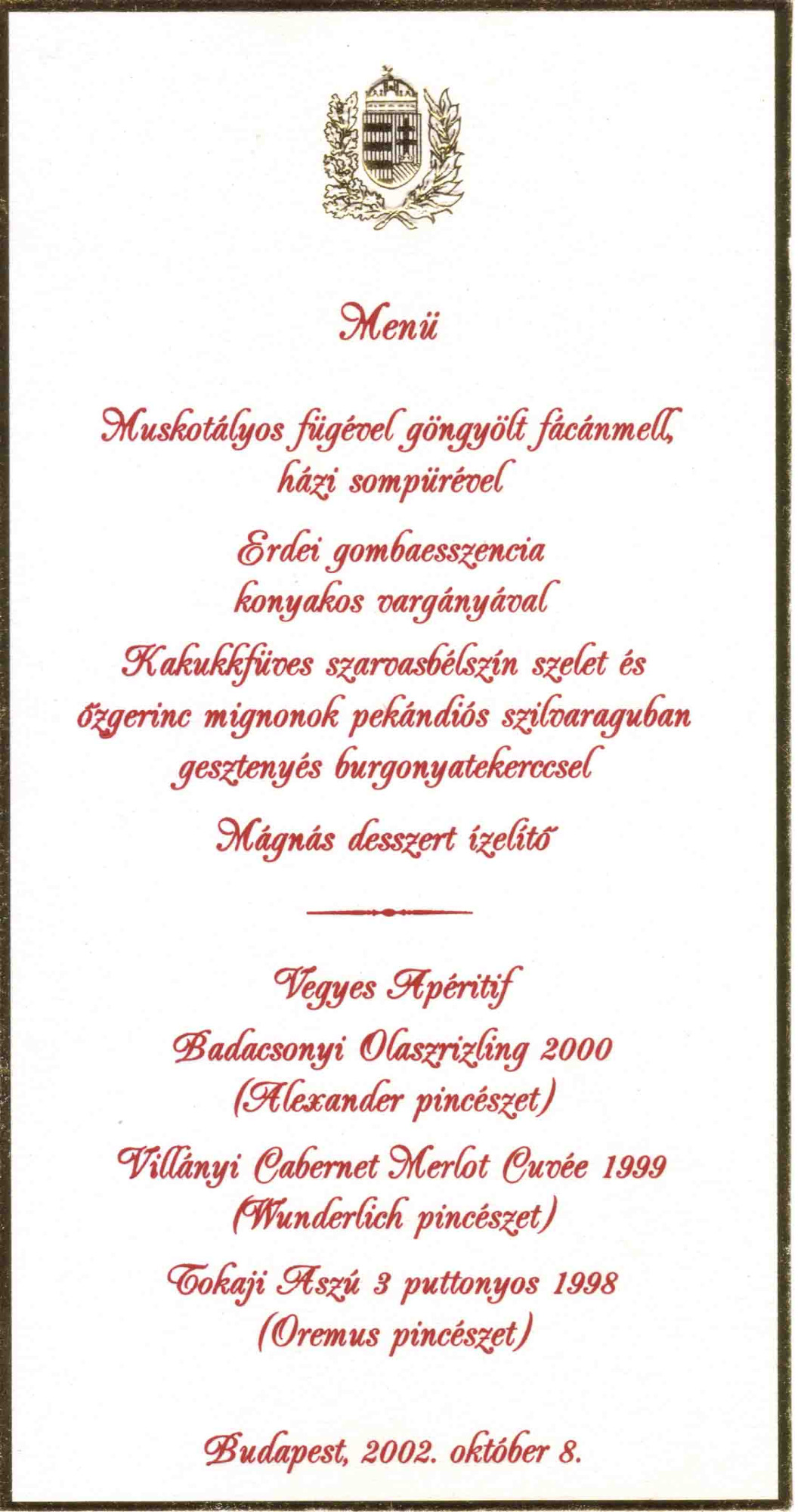 Visit of the Norvegian King in Hungary in 2002.
